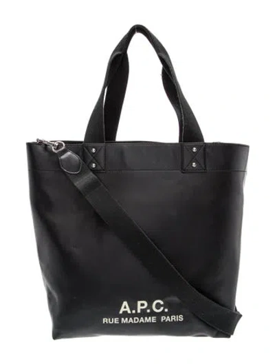 Pre-owned A.p.c. Leather Tote In Black