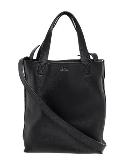 Pre-owned A.p.c. Leather Tote W/ Tags In Black