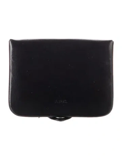Pre-owned A.p.c. Leather Wallet In Black