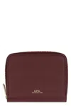 Apc A.p.c. Leather Wallet In Red