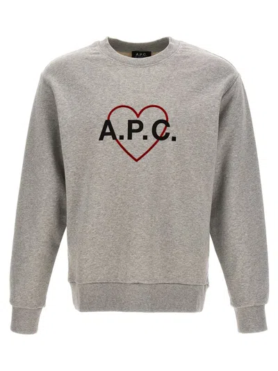 Apc A.p.c. "leon" Sweatshirt In Grey