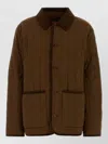 A.p.c. Leone Stretch Nylon Collared Jacket In Brown