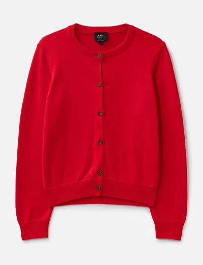 A.p.c. Leonie Cardigan In Red