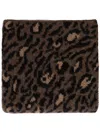 Apc Leopard-intarsia Scarf In Brown