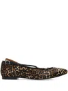 Apc A.p.c. Leopard Printed Katie Ballet Flats In Braun