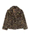 Apc A.p.c. Leopard-print Faux Fur Johanna Coat A.p.c In Black