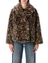 Apc A.p.c. Leopard-print Faux Fur Johanna Coat A.p.c In Brown