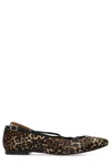 A.p.c. Leopard Printed Katie Ballet Flats In Multi