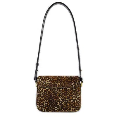 Apc A.p.c. Leopard Printed Small Shoulder Bag In Brown