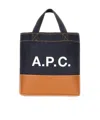 Apc Medium Logo-detail Denim Tote Bag In Black