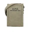 Apc Logo Print Mini Canvas Messenger Bag In Nude