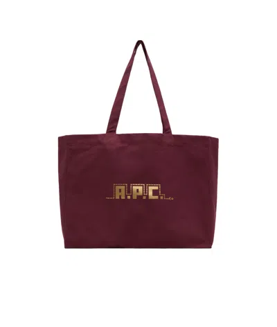 Apc Lettering Detail Shoulder Bag In Red