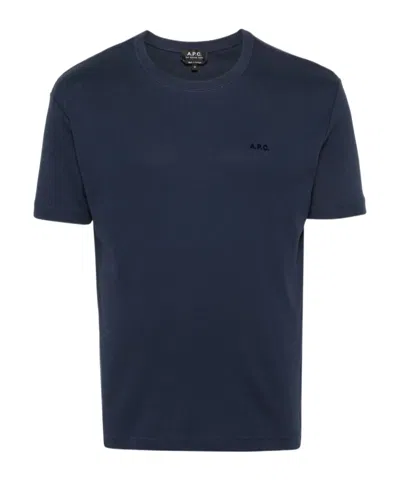 Apc Navy Lewis T-shirt In Iak Dark Navy