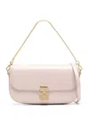 Apc A.p.c. Grace Chaine Leather Clutch Bag In Light Pink
