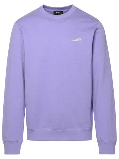 Apc A.p.c. Lilac Cotton Sweatshirt In Liliac