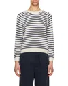 Apc A.p.c. Striped Sweater With Logo In White