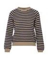 Apc Regular Fit Striped Round Neckline Sweater In Black