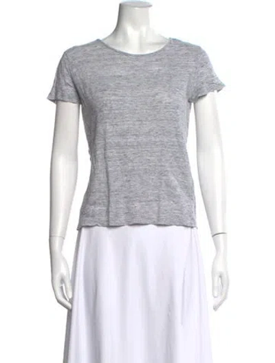 Pre-owned A.p.c. Linen Crew Neck T-shirt In Grey