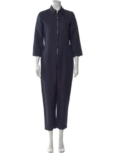 Pre-owned Apc Linen Jumpsuit In Blue