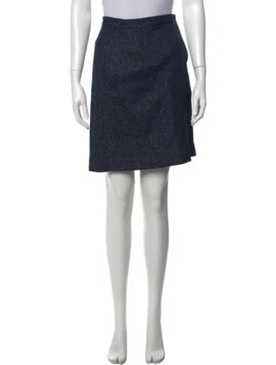 Pre-owned Apc Linen Knee-length Skirt W/ Tags In Blue