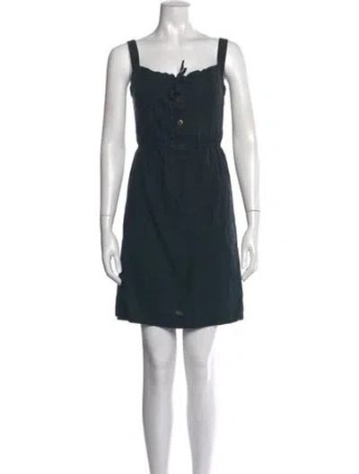 Pre-owned A.p.c. Linen Mini Dress In Multi