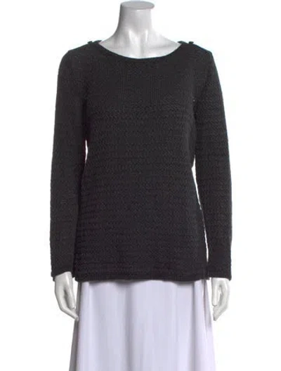Pre-owned Apc Linen Scoop Neck Sweater In Black