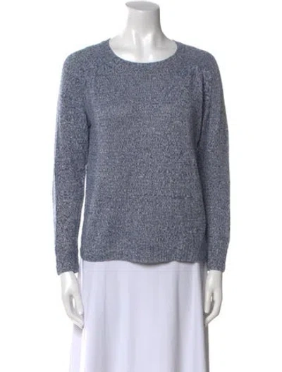 Pre-owned Apc Linen Scoop Neck Sweater In Blue
