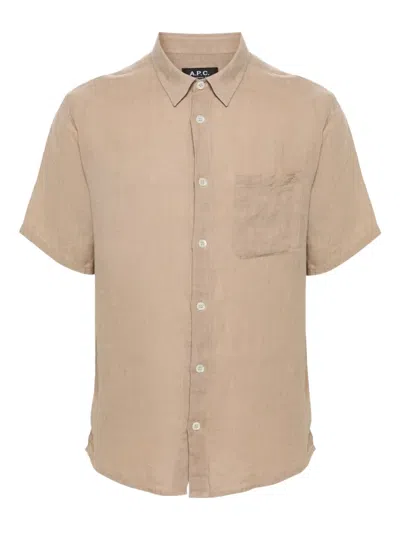 Apc A.p.c. Chemisette Bellini Logo Clothing In Neutral