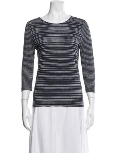 Pre-owned A.p.c. Linen Striped Top In Blue/white