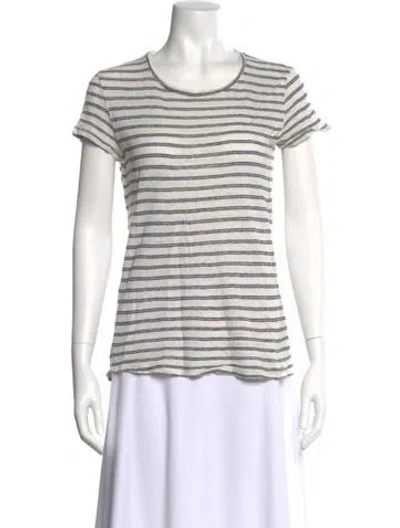 Pre-owned Apc Linen Striped T-shirt In Neutral