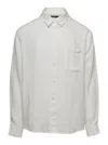 Apc Camicia Unisex In Lino Bianco Sporco Eleganza Minimalista In White
