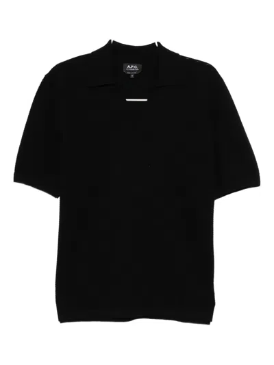 Apc Livio Polo Shirt In Black