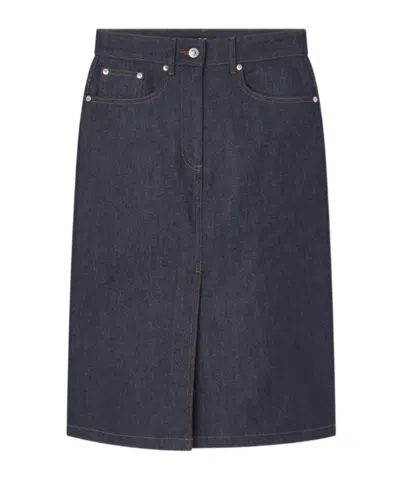 Apc Lizzie Skirt In Blue