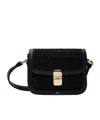A.p.c. Logo Adjustable Shoulder Strap Shoulder Bag In Black