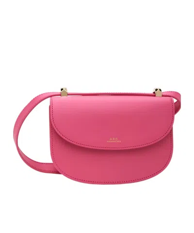 Apc Logo Adjustable Shoulder Strap Shoulder Bag In Red