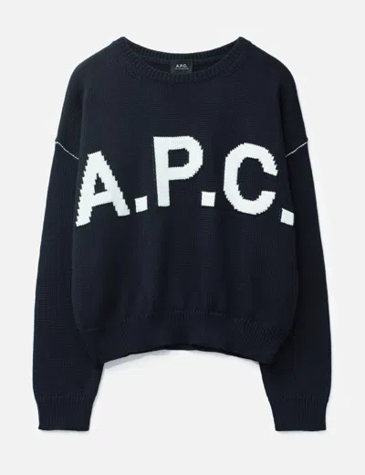 Apc Logo A.p.c. Jumper In Blue