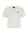 Apc A.p.c. 'carol' Boxy T Shirt With Logo Print In White