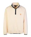 Apc Logo-appliqué Half-zip Sweatshirt In Nude
