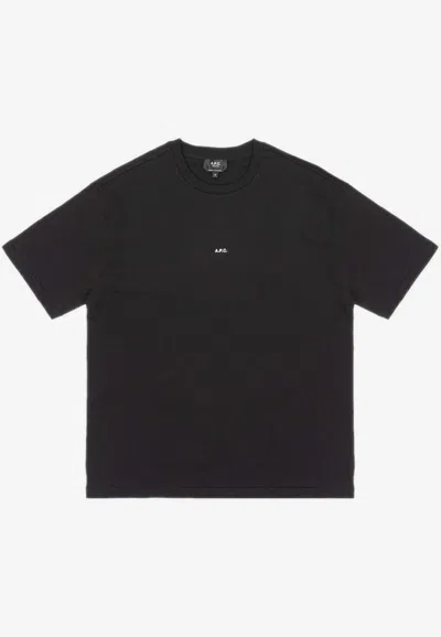 Apc Logo Boxy Short-sleeved T-shirt In Black