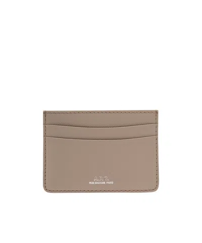 Apc Logo Card Holder In Nude
