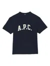 Apc Logo Cotton T-shirt In Blue
