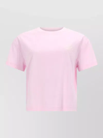A.p.c. Logo Crew Neck Boxy Fit T Shirt In Pink