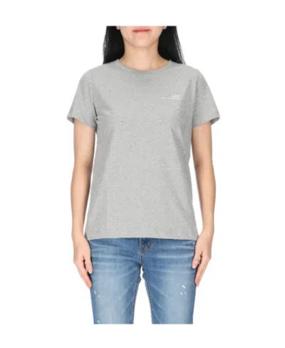 Apc Logo Crew-neck T-shirt In White