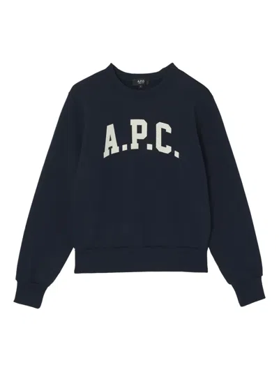 Apc Logo Crewneck Sweatshirt In Black