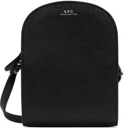 Apc Logo Cross-body Bag In Black
