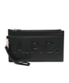 Apc Logo-debossed Faux-leather Clutch Bag In Black