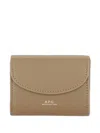 Apc Womens Leather Coin Wallet Rear Cardholder In Brown