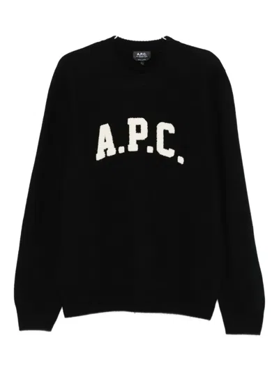 APC LOGO-DETAIL CREW-NECK SWEATER