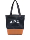 Apc Medium Logo-detail Denim Tote Bag In Blue