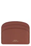 Apc A.p.c. Demi Lune Card Holder In Brown